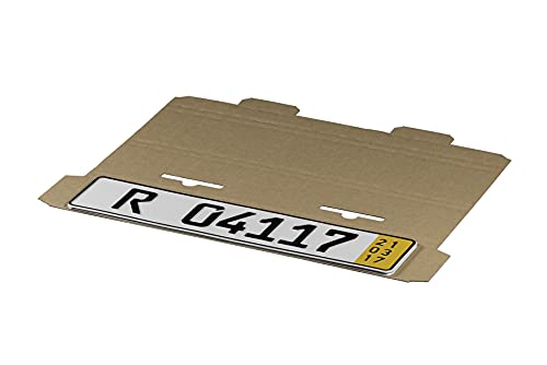 Versandschachtel Faltschachtel Versandkarton Versandtasche KFZ-Kennzeichen Nummernschild | 20 Stück von Smartbox Pro