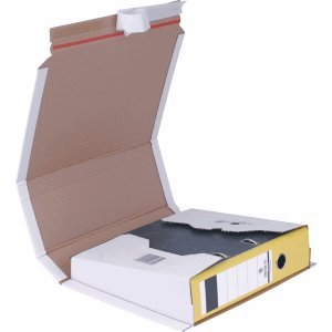 smartboxpro Ordner-Versandverpackung 320x290x35-80mm weiß von Smartboxpro