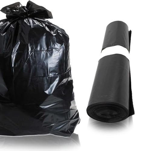 Müllsäcke 240L, 100% Recycelt, Schwarz, 100 cm x 125 cm, 20 Beutel Abfallsäcke Müllbeutel Camping, Haushalt, Industrie von SmartyFix