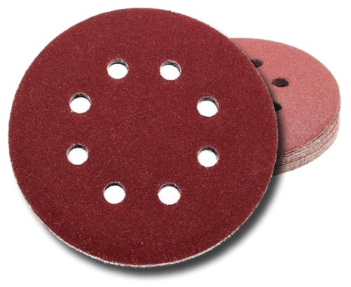 Schleifpads Schleifscheiben, 10 Stück, Ø 190 mm, 8-Loch, Körnung 80 P80 für Profi oder Hobby Handwerker von SmartyFix