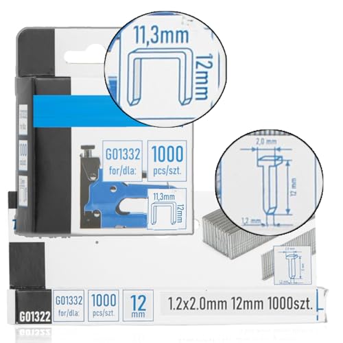 Tackernagel Tackerklammer Set Typ 53 Typ 47 je 1000 12mm Länge von SmartyFix