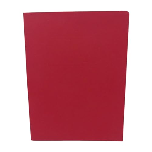 Smbcgdm Durable Document Holder A4 Double File Folder Color-coded Paperwork Organizer with Double Pocket Business Card Slot Visual Appeal File Organizer Red von Smbcgdm