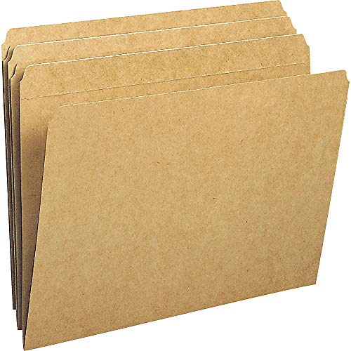 Smead Aktenordner, verstärkte gerade geschnittene Register, Briefgröße, Kraftpapier, 100 Stück pro Box (10710) von Smead