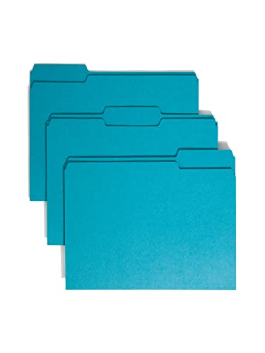 Smead File Folder, 1/3-Cut Tab, Letter Size, Teal, 100 per Box (13143) von Smead