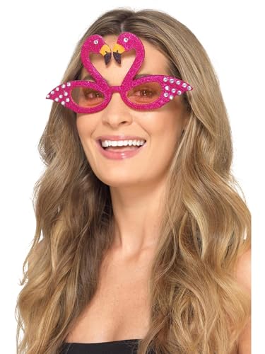 Smiffys Flamingo Glitzerbrille, Rosa von Smiffys