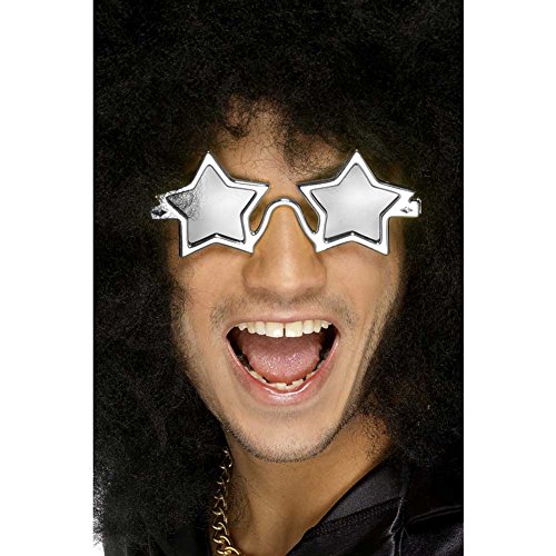 Smiffys Superstar Sonnenbrille, Silber von Smiffys