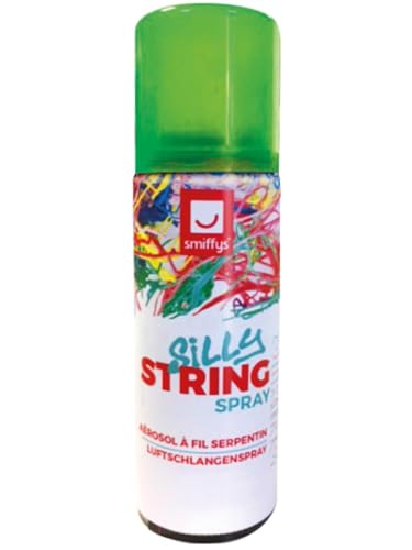 Smiffys Luftschlangenspray, Verschiedene Farben, Nicht-brennbar, 70ml pro Dose, 12 von Smiffys