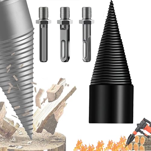 Shirem Easysplit Drill Bit, Firewood Drill Bit Wood Splitter Easy Log Splitting Drill Bit, Wood Splitter Drill Bits, Fanyil Easysplit Drill Bit, Libiyi Easysplit Drill Bit (32mm) von Smilamo