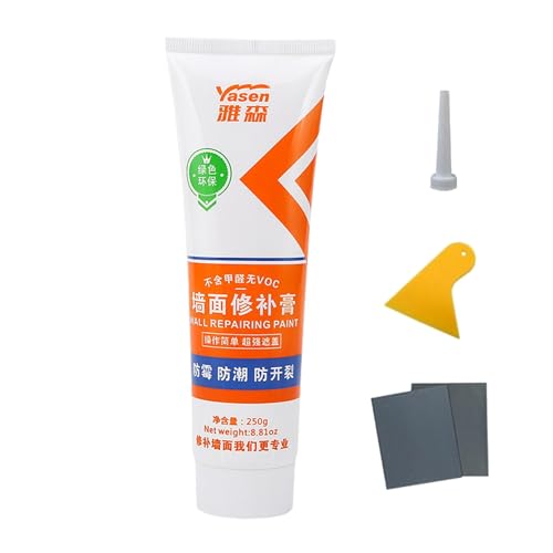 Smileshiney Wandreparaturpaste, Lochfüllspachtel für Wände,Wasserdichtes Wandreparaturmittel, Wandflicken-Reparaturset | Sichere Wandspachtel-Reparaturpaste, Wandreparatur-Patch-Set, von Smileshiney