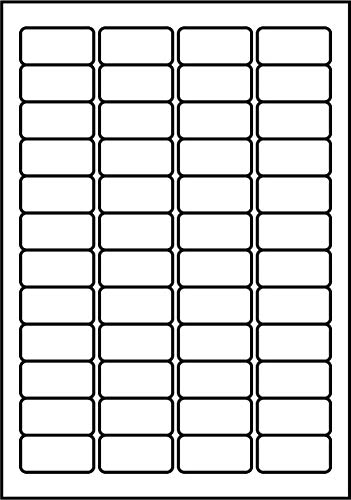 SmithPackaging A4 selbstklebende Adress-Etiketten, 48 Etiketten pro Blatt, 100 Blatt, 45,7 x 21,2 mm, 4800 Etiketten von SmithPackaging