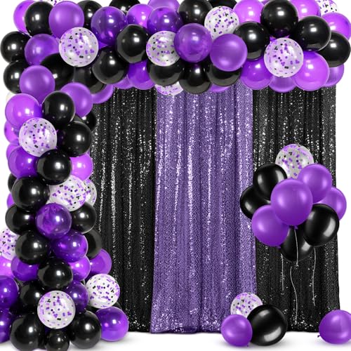 SmoothNovelty Ballongirlande, 137-teiliges Set für Abschlussfeiern, Ballon-Girlanden, Pailletten-Hintergrund, Vorhang, Party-Dekoration, Foto-Hintergrund, Requisite für Abschlussfeier, Hochzeit, von SmoothNovelty