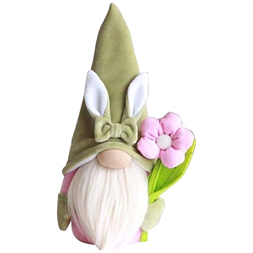 Ostern Deko Plüsch Osterhasen Zwerg Puppen Figuren Handgemachte Frühling Blumen Osterdekoration Tischdekoration Ostern Festliche Geschenk Zubehör für Home Küche Deko von Snakell