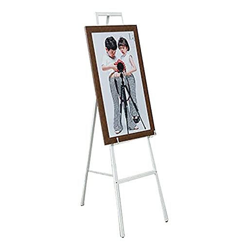 SnamicE Bodenständer-Plakathalter, Zubehör-Shop, Eisen-Dekorations-Malerei-Ausstellungsstand, Balkon-Retro-Ölgemälde-Staffelei,Weiß-120 cm,White-120 cm von SnamicE