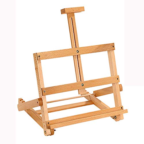 SnamicE Tischstaffelei, Holz, Zeichenbrett, Tisch, Leinwand, Arbeitsstation, Skizzenstaffelei, Schreibtischstaffelei, Künstlerstaffelei für Kinder, Tischstaffelei, tragbares Zeic,38X38X9CM von SnamicE