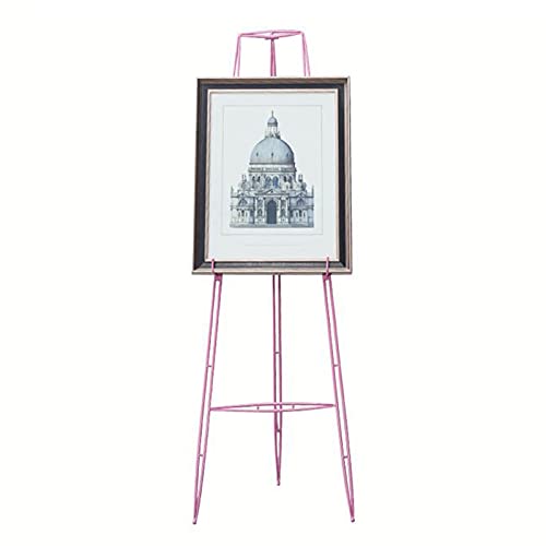 Staffelei für Ölgemälde, Verstellbarer Fotorahmen-Ausstellungsständer für Hochzeitsbegrüßungsaktivitäten, geeignet für Erwachsene, Pink-155 cm,Pink-155cm von SnamicE