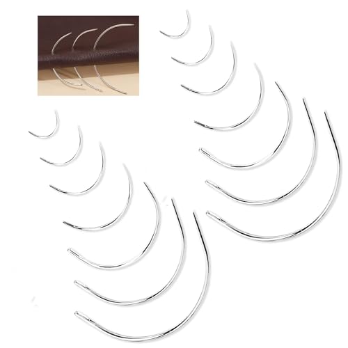 14 Stück Gebogene Nähnadel,Nähnadeln set,Gebogen Sattlernadel Leder,Nadel Runde Rundnadel,für Bogennadeln Design Ebogenes,Hand Kfz Leathercraft Ledersattelnadel,Polsternadel Zubehör,Polsternadeln 14 Stück Gebogene Nähnadel,Nähnadeln set,Gebogen Sattlernadel Leder,Nadel Runde Rundnadel,für Bogennadeln Design Ebogenes,Hand Kfz Leathercraft Ledersattelnadel,Polsternadel Zubehör,Polsternadeln von Snhauxinfa