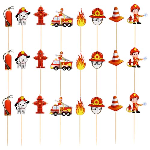 24 Stück Feuerwehr Deko Kindergeburtstag,Feuerwehrmann sam Geburtstagsdeko,Kuchen Geburtstag Party,Dekorationen Feuerwehrauto Fireman,Tischdekoration,Feuerwehrmann-Kuchenaufsätze 24 Stück Feuerwehr Deko Kindergeburtstag,Feuerwehrmann sam Geburtstagsdeko,Kuchen Geburtstag Party,Dekorationen Feuerwehrauto Fireman,Tischdekoration,Feuerwehrmann-Kuchenaufsätze von Snhauxinfa