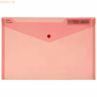 5 x Snopake Dokumententasche Foolscap 35,5x24cm rot von Snopake