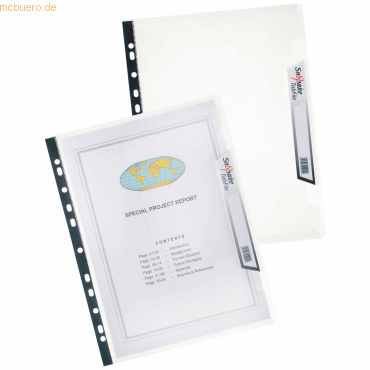 5 x Snopake Hefttasche Tabfile A4 PP transparent von Snopake