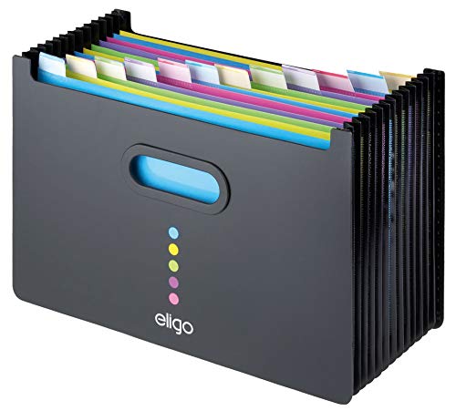 Snopake Eligo 15859 Schreibtisch-Organizer im Querformat, 13-teilig, Schwarz von Snopake