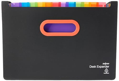 Snopake Schreibtisch-Organizer, A4, Regenbogenfarben/Schwarz 24-Part von Snopake