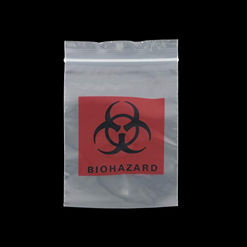 100 St. ZIP Beutel Druckverschluss Zip Beutel Ziehverschlussbeutel Druckverschlussbeutel Polybeutel Zip Verschlussbeutel Biohazard Laborprobenbeutel von Verpackungsproben von SnowTing