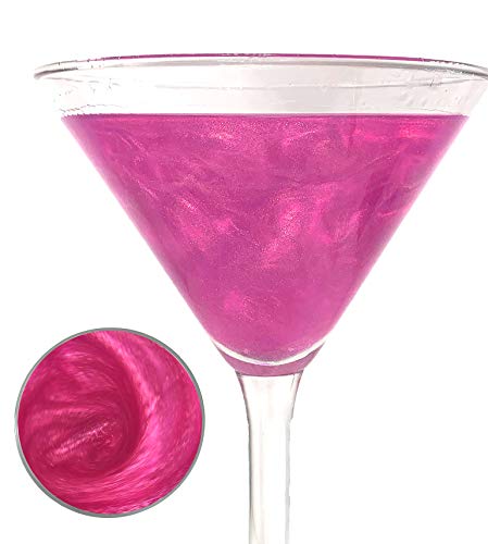 Snowy River Essbarer rosa Cocktail-Glitzer, ganz natürlicher Getränke-Glitzer für Cocktails, Margaritas, Weinglitter, Bierglitter, Getränkeglitter, synthetisch frei (12 Gramm, Rosa) von Snowy River