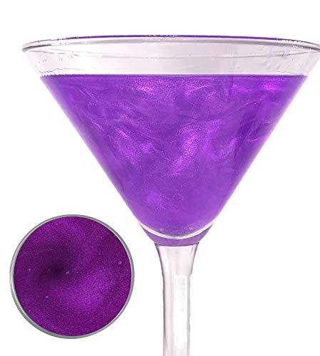 Snowy River Violetter Cocktail-Glitzer: Natürlicher violetter Getränke-Glitzer für Cocktails, Champagner, Weinglitter, Bierglitzer, Getränkeklack, koscher (28 g), Violett) von Snowy River