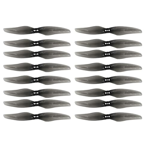 SoKOIUU ERSATZTEIL 8 Paar kompatible 4024 2-Blatt-PC-Propeller 1,5 mm 3-Loch-Propeller, kompatibel mit 1408-1506-Motoren, geeignet Fits FPV-Renndrohnen(Light Grey) von SoKOIUU