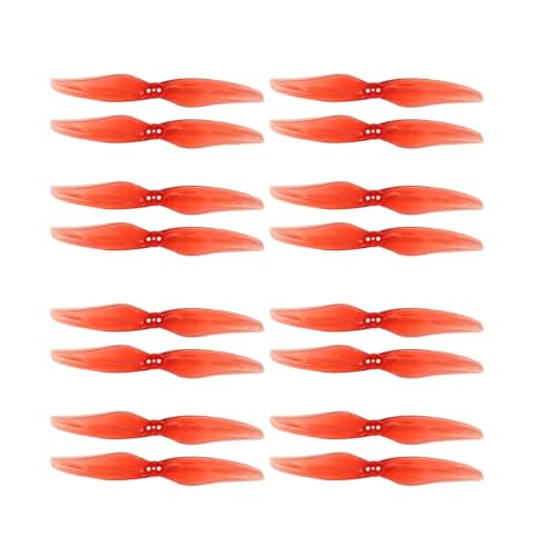 SoKOIUU ERSATZTEIL 8 Paar kompatible 4024 2-Blatt-PC-Propeller 1,5 mm 3-Loch-Propeller, kompatibel mit 1408-1506-Motoren, geeignet Fits FPV-Renndrohnen(Red) von SoKOIUU