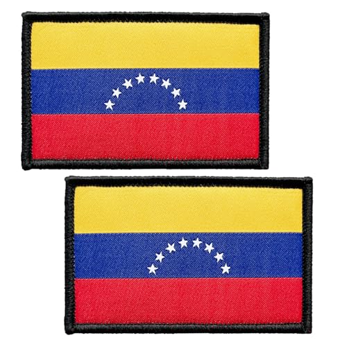 SoKoot Venezuela-Flaggen, bestickt, venezolanische Flagge, Aufnäher, Venezuela-Flaggen, Militär, taktischer Klettverschluss (2 Stück) von SoKoot