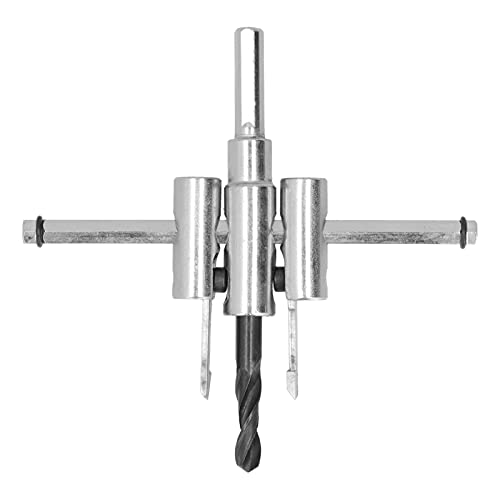 Holzbearbeitungs-Rundschneide-Werkzeuge, 40 Mm Präzisionsschnitt, Verstellbarer Kreislochschneider, Praktisch für Acrylsäure für Gipskartonplatten (40-120 mm) von Socobeta