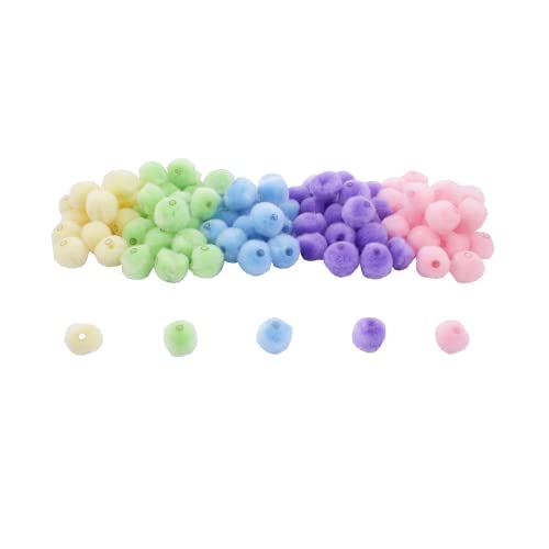 LOOLIPO Pompons Perlen PASTEL Pompons 10 Perlen Pompons ø 2 cm DIY Material Pompons Basteln Basteln Handwerk L794919 von Sodertex