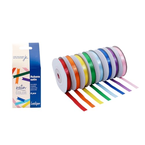 Sodertex L731008 Satinband, 6 mm breit, 10 m lang, 8 Farben von Sodertex