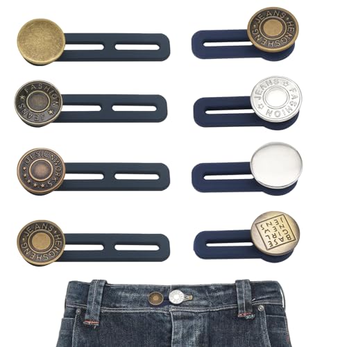 8 Stück Hosenbunderweiterung Hosenknopf,Hosenbunderweiterung Knopf,Hosen Expander Button, Erweiterung hosenbunderweiterung Jeans,Jeans Einziehbare Knöpfe, für Jeans Röcke Hosen Umstandshose von Sodwes