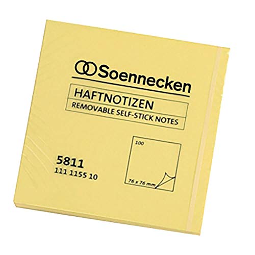 SOE Haftnotizblock 5811gelb 76x76mm 100Bl von Soennecken