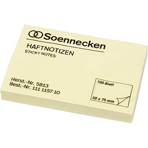 Soennecken Haftnotiz 5813 75x50mm 100Blatt gelb von Soennecken