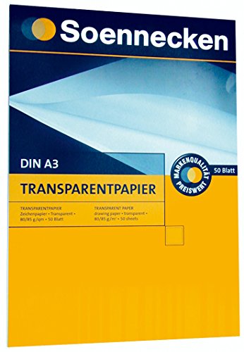 Soennecken Transparentpapier 1231 DIN A3 80g 50Blatt von Soennecken