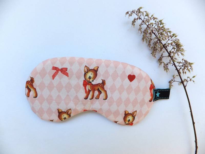 Kinder Schlafmaske Bambi, Schlaf Brille Zum Wenden, Gesichtsmaske Reine Baumwolle von Sofeinsein