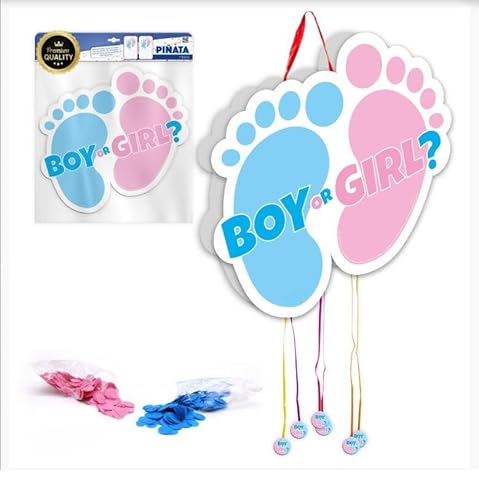 Sofita Global Piñata zur Enthüllung des Geschlechts für Babys, Enthüllung des Geschlechts Babyshower - Gender Reveal - Piñata Baby - Mädchen oder Jungen - Pinata für Kinder - Schwangerschaft - Party von Sofita Global