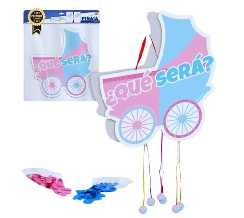 Sofita Global Piñata zur Enthüllung des Geschlechts für Babys, Enthüllung des Geschlechts Babyshower - Gender Reveal - Piñata Baby - Mädchen oder Jungen - Pinata für Kinder - Schwangerschaft - Party von Sofita Global