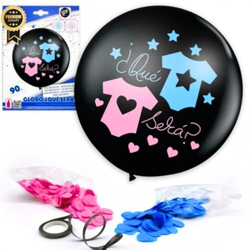 Sofita Global Riesiger Ballon, XXL, 90 cm, Enthüllung des Geschlechts, Gender Reveal Babyparty, Globus, Enthüllung des Geschlechts, Babyparty, Schwangerschaftsparty, Überraschung von Sofita Global