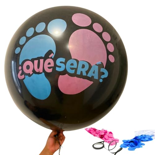 Sofita Global Riesiger Ballon, XXL, 90 cm, Enthüllung des Geschlechts, Gender Reveal Babyparty, Globus, Enthüllung des Geschlechts, Babyparty, Schwangerschaftsparty, Überraschung von Sofita Global