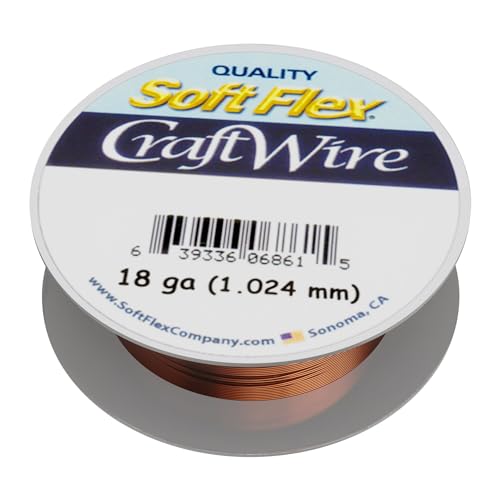 Soft Flex 18 Gauge Craft Wire, Non-Tarnish Antique Copper. (Sold as - 1 Spool Per Pack) by Soft Flex von Soft Flex