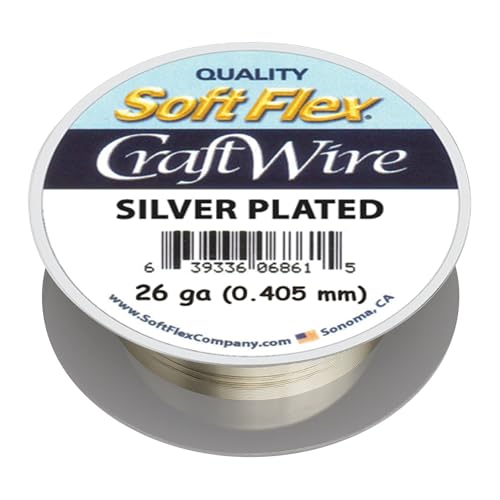 Soft Flex 26 Gauge Craft Wire, Silver Plated Gold. (Sold as - 1 Spool Per Pack) by Soft Flex von Soft Flex