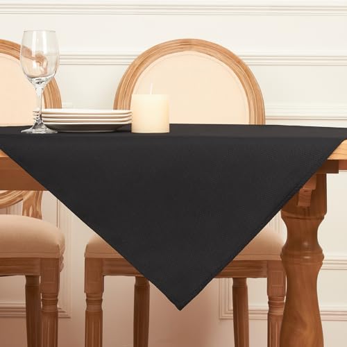 Softalker Tischdecke 100 x 100 cm Mitteldecke Abwaschbare Geometrische Jacquard-Tischdecke Elegante Tischtuch Grau Table Cloth Klein Deko für Outdoor Gartentisch Wohnzimmertisch Couchtisch Holztisch von Softalker