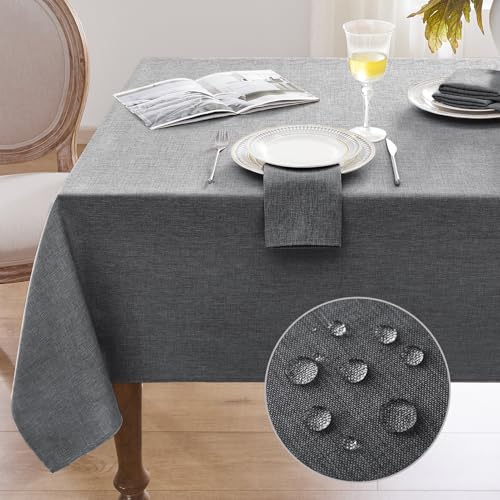 Softalker tischdecke 80 x 80 cm abwaschbar tischdecken Outdoor Wasserabweisende tischtuch leinenoptik quadratisch tischwäsche wohnzimmertisch Table Cloth für Camping, Garten, Hochzeiten, Geburtstag von Softalker