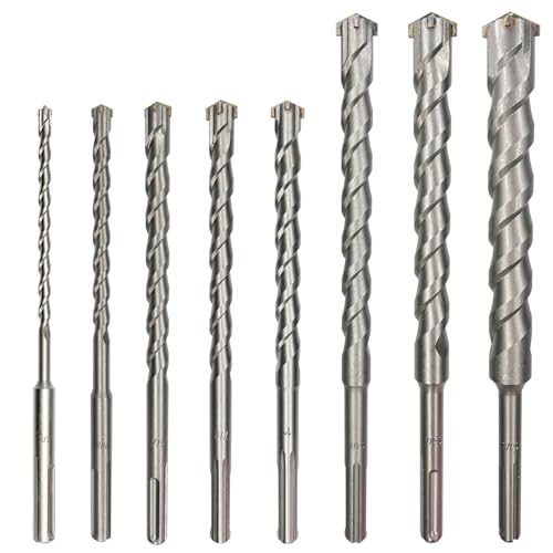 Sogawave SDS MAX Drehhammerbohrer, U-Nut, Steinbohrer, Hartmetallbestückt für Ziegel, Stein, Beton, 1/2 Zoll, 3/4 Zoll, 5/8 Zoll, 7/8 Zoll, 1 x 13 Zoll, 1-1/8 Zoll, 1-1/4 Zoll, 1-1/2 Zoll x 15 Zoll von Sogawave