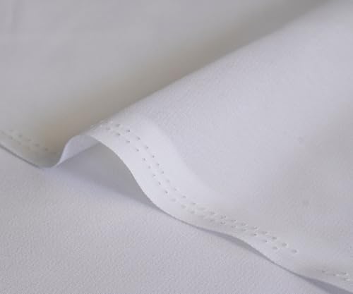 Soimoi Weißer Georgette-Stoff Aus 100% Polyester – 42 Zoll Breit X 1 Meter | Transparentes, Leichtes Und Fließendes Material Für Kleider, Saris, Schals Und Bastelprojekte von Soimoi