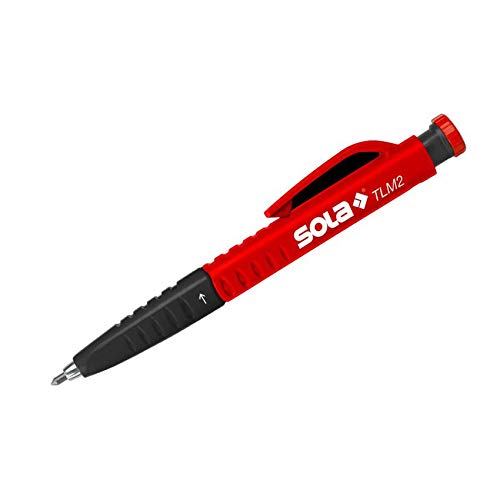 Sola Tiefloch-Marker TLM2 integrierter Spitzer Gürtelclip abnehmbare Kappe Graphitmine Art. 66041120 von Sola